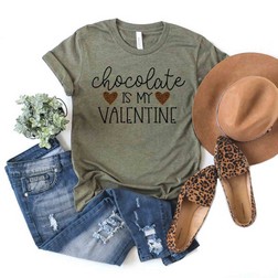 Chocolate Is My Valentine T-Shirt - Extra Large