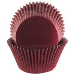 Burgundy Foil Jumbo Cupcake Liners