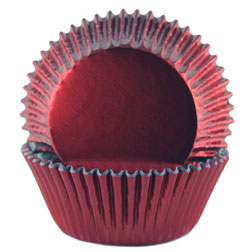 Burgundy Foil Cupcake Liners