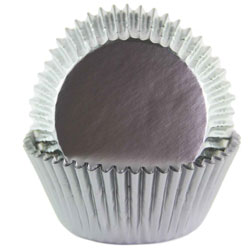 Grey Foil Cupcake Liners