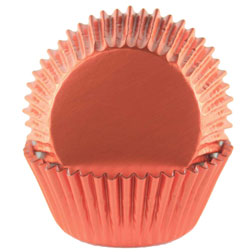 Orange Foil Cupcake Liners