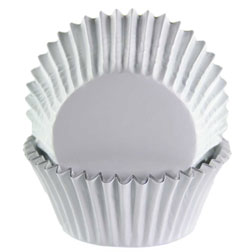 White Foil Cupcake Liners
