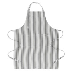 Gray Stripe Cotton Chef's Apron