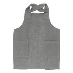 Gray Cotton Smock Apron