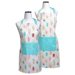 Ice Cream Adult and Child Apron Set