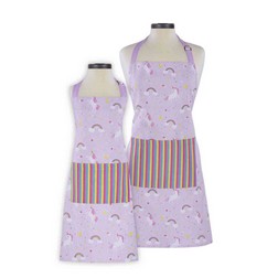 Rainbows & Unicorns Adult and Child Apron Set