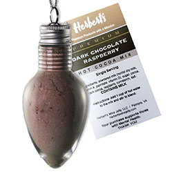 Dark Chocolate Raspberry Hot Cocoa Ornament