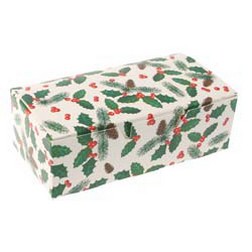 1 lb Pinecone Holly Candy Box