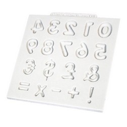 Domed Numbers Silicone Mold