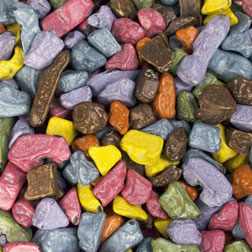 Bright Colored Chocolate Rocks