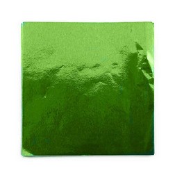 3.25" x 3.25" Foil Wrapper Chartreuse