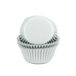 Light Silver Foil Mini Cupcake Liners