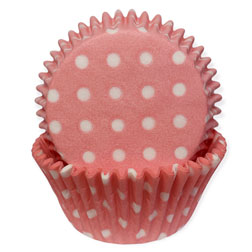 Pink w/White Dots Cupcake Liners