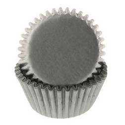 Silver Mini Cupcake Liners