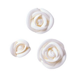 White Royal Icing Roses-Assorted Sizes
