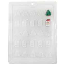 Mini Santas and Trees Chocolate Mold