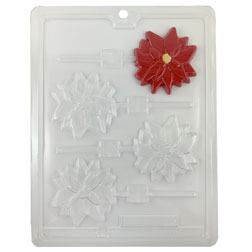 Poinsettia Chocolate Lollipop Mold