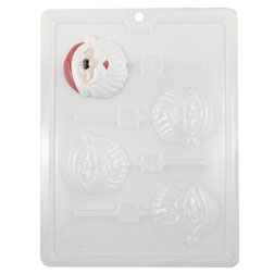 Cute Santa Chocolate Lollipop Mold