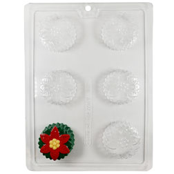 Poinsettia Sandwich Cookie Chocolate Mold