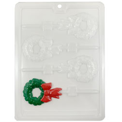 Christmas Wreath Chocolate Lollipop Mold