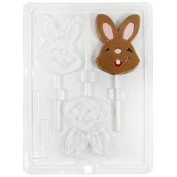 Happy Bunny Sucker Chocolate Mold