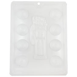 Golf Bag and Balls Chocolate Mold