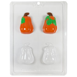 3D Oblong Pumpkins Chocolate Mold