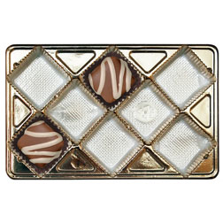 1/2# Gold Rectangular 8 Cavity Insert Tray