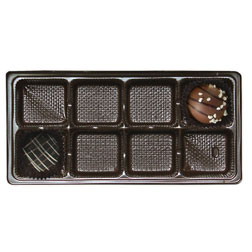 1# Brown Rectangular 8 Cavity Insert Tray