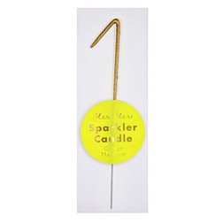 Gold Number 1 Mini Sparkler Candle