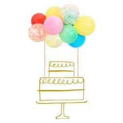 Rainbow Balloon Cake Topper