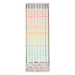 Rainbow Star Tall Party Candles