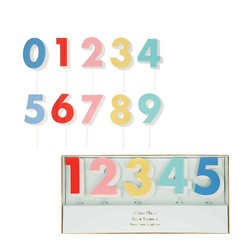 Rainbow Number Acrylic Cake Toppers