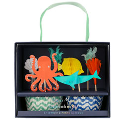 Sea Life Octopus and Shark Cupcake Kit