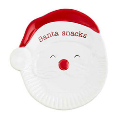 Santa Christmas Appetizer Plate