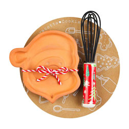 Santa Cookie Mold & Whisk Set