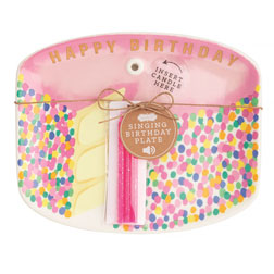 Pink Singing Birthday Cake Plate