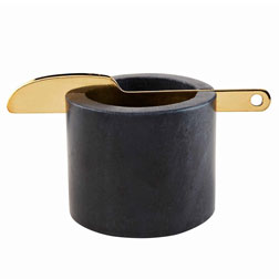 Black Marble Butter Server Set