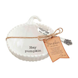 Hey Pumpkin Thanksgiving Bowl and Spoon Set