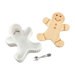 Gingerbread Man Candy Dish Set