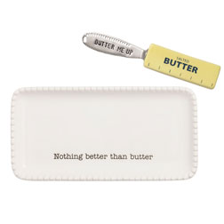 Butter Dish and Spreader Set