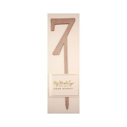 Number 7 Wood Cake Topper
