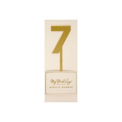Number 7 Acrylic Gold Cake Topper