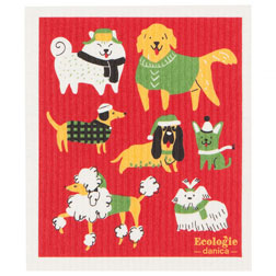 Swedish Dish Cloth - Yule Dogs