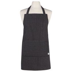 Black Pinstripe Chefs Apron - Petite/Junior