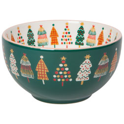 Glitzmas Dark Green Christmas Bowl