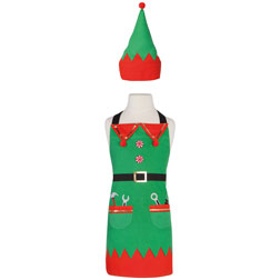 Elf Christmas Apron and Hat Set - Child