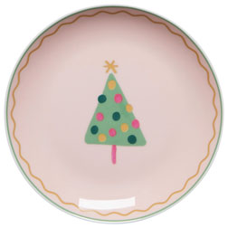 Glitzmas Pink Christmas Plate