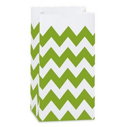 Green Apple Chevron Paper Gift Bags