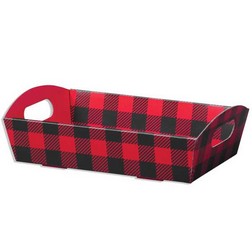 Buffalo Plaid Shallow Market Tray